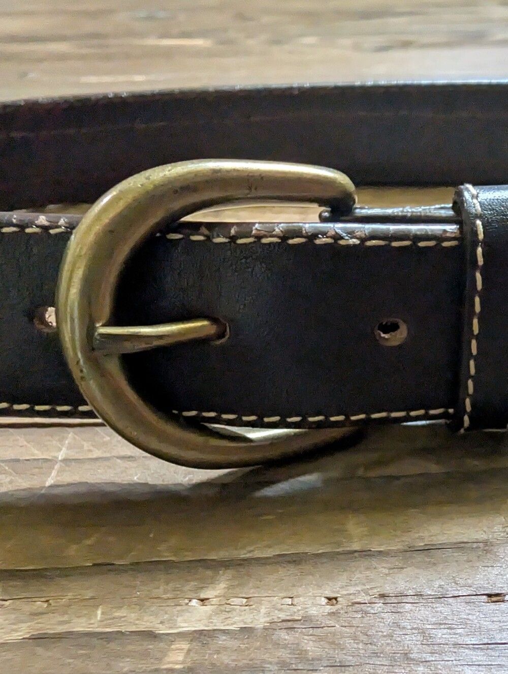J. Crew Brown Beaded Leather Belt S - Picture 3 of 6